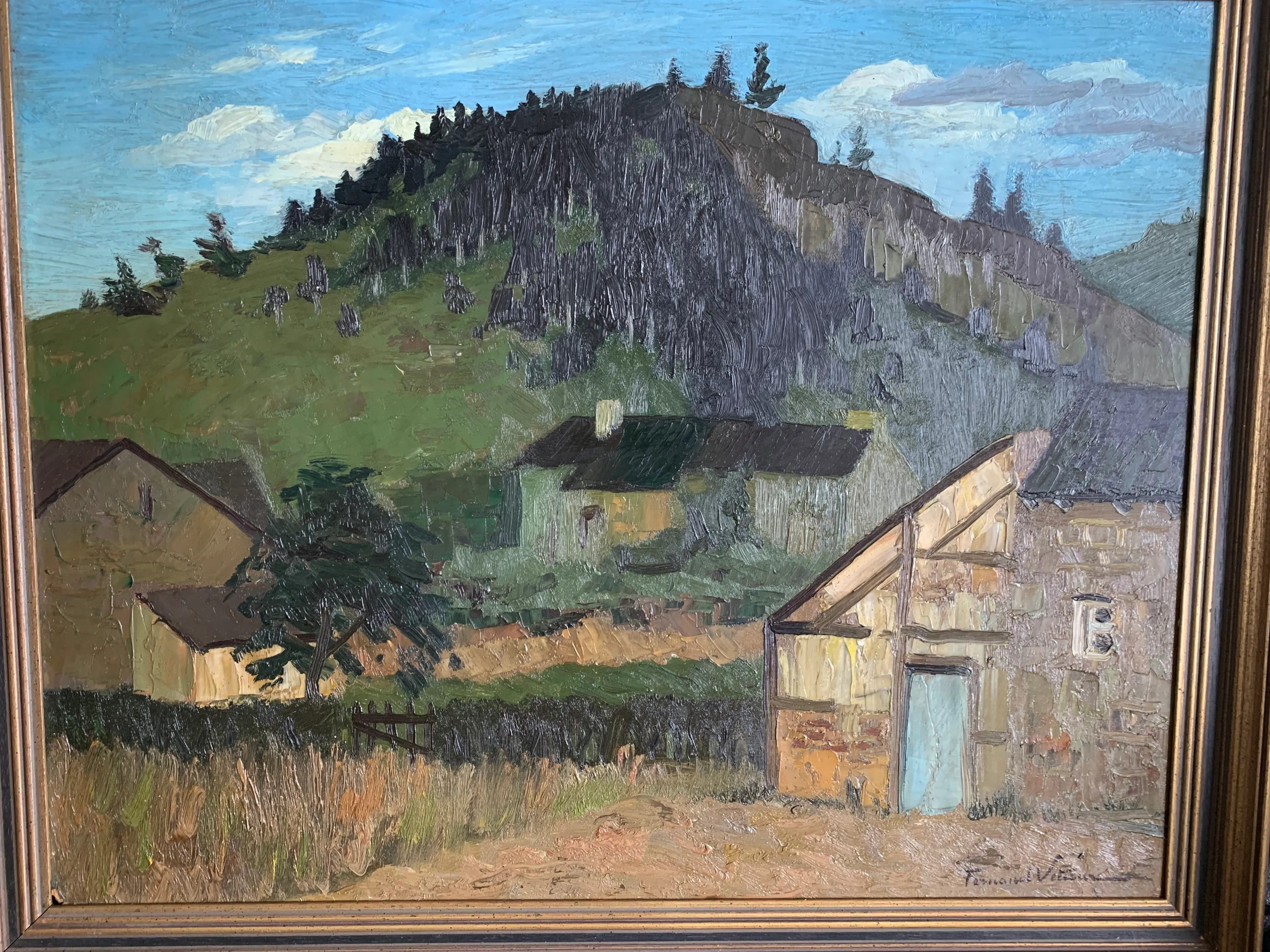 Fernand VETCOUR (1908-2001), "Le Mont des pins-Durbuy", 53 x 66 cm