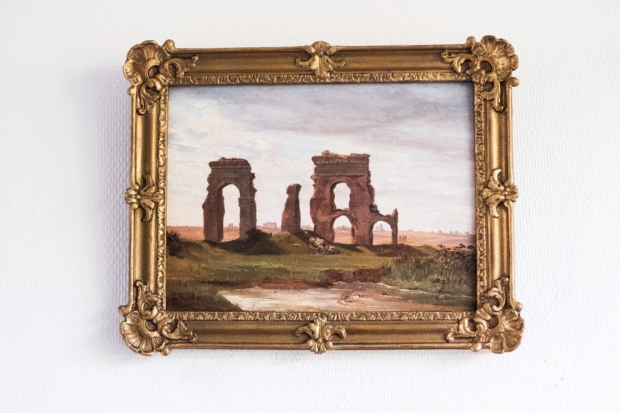 ROBBE Louis (1806-1887), HSP, "Ruines", 25 x 33 cm