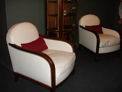 2 bergères époque Art Déco, dans l’esprit de Maurice Dufrene