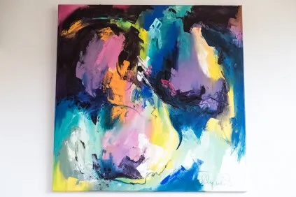 WILS Tilly (artiste contemporain), HST, "Au Printemps", 100 x 100 cm — photo 2